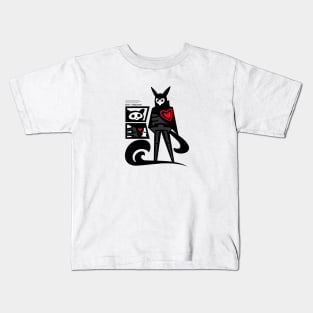 Kitty Skeleton Kids T-Shirt